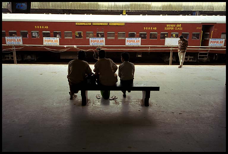 waiting for a train